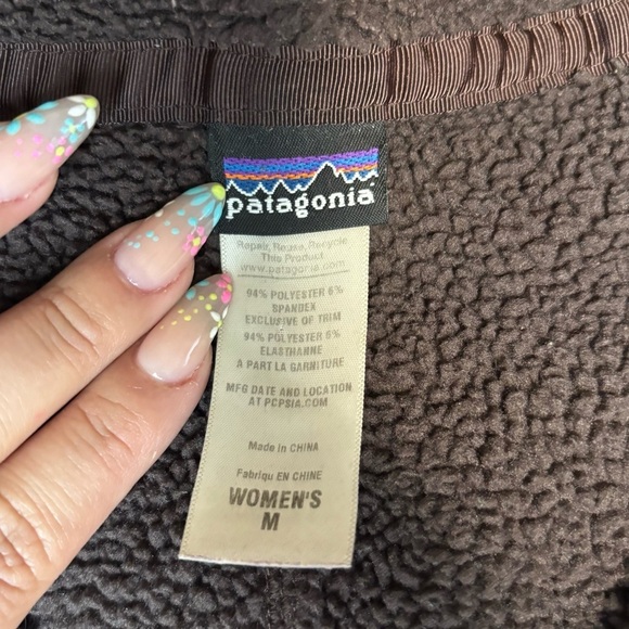 Patagonia Women Brown Long Au Train Fleece Coat - Picture 7 of 12